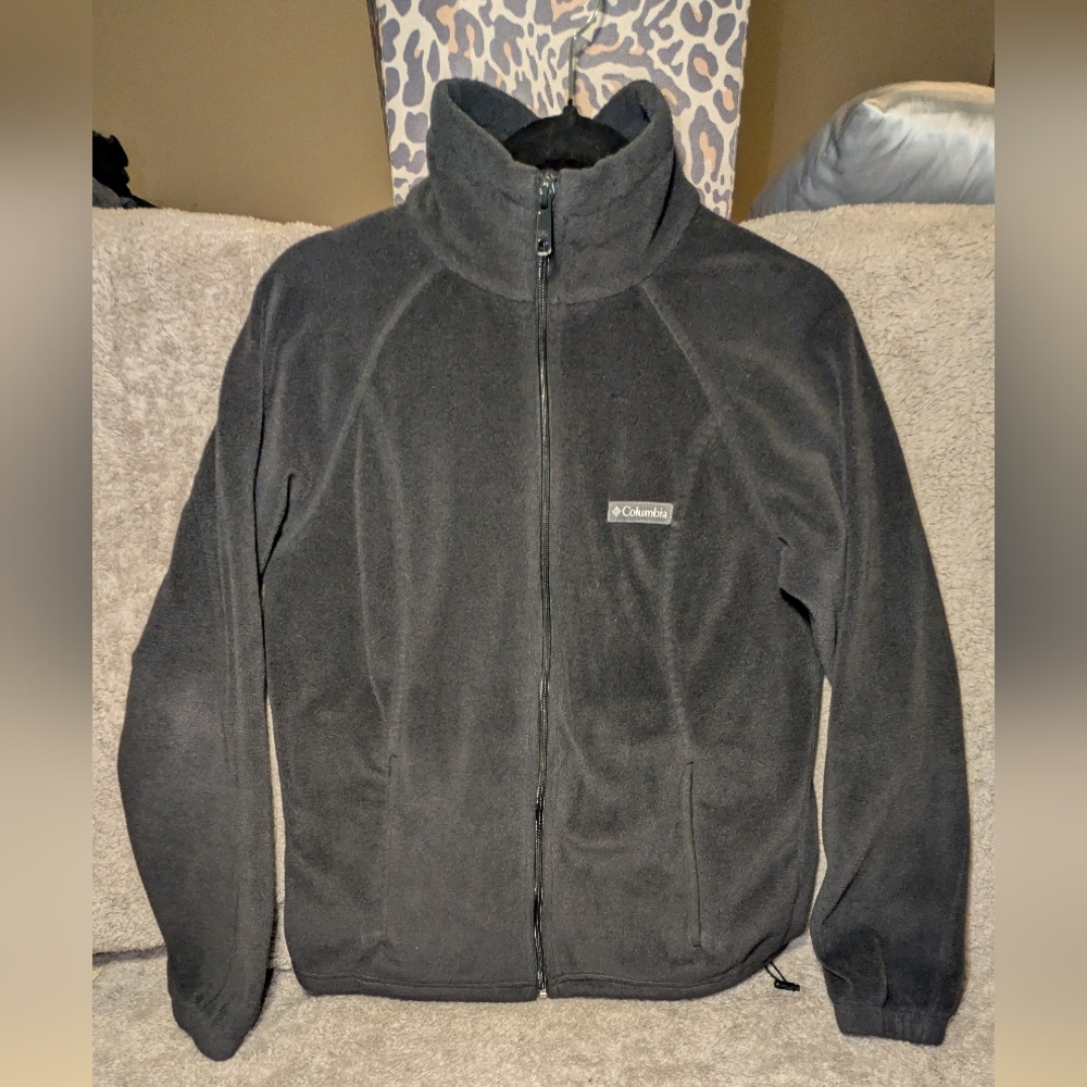 🖤Columbia🖤Black Fleece Zip Up Jacket Women's Size Medium
